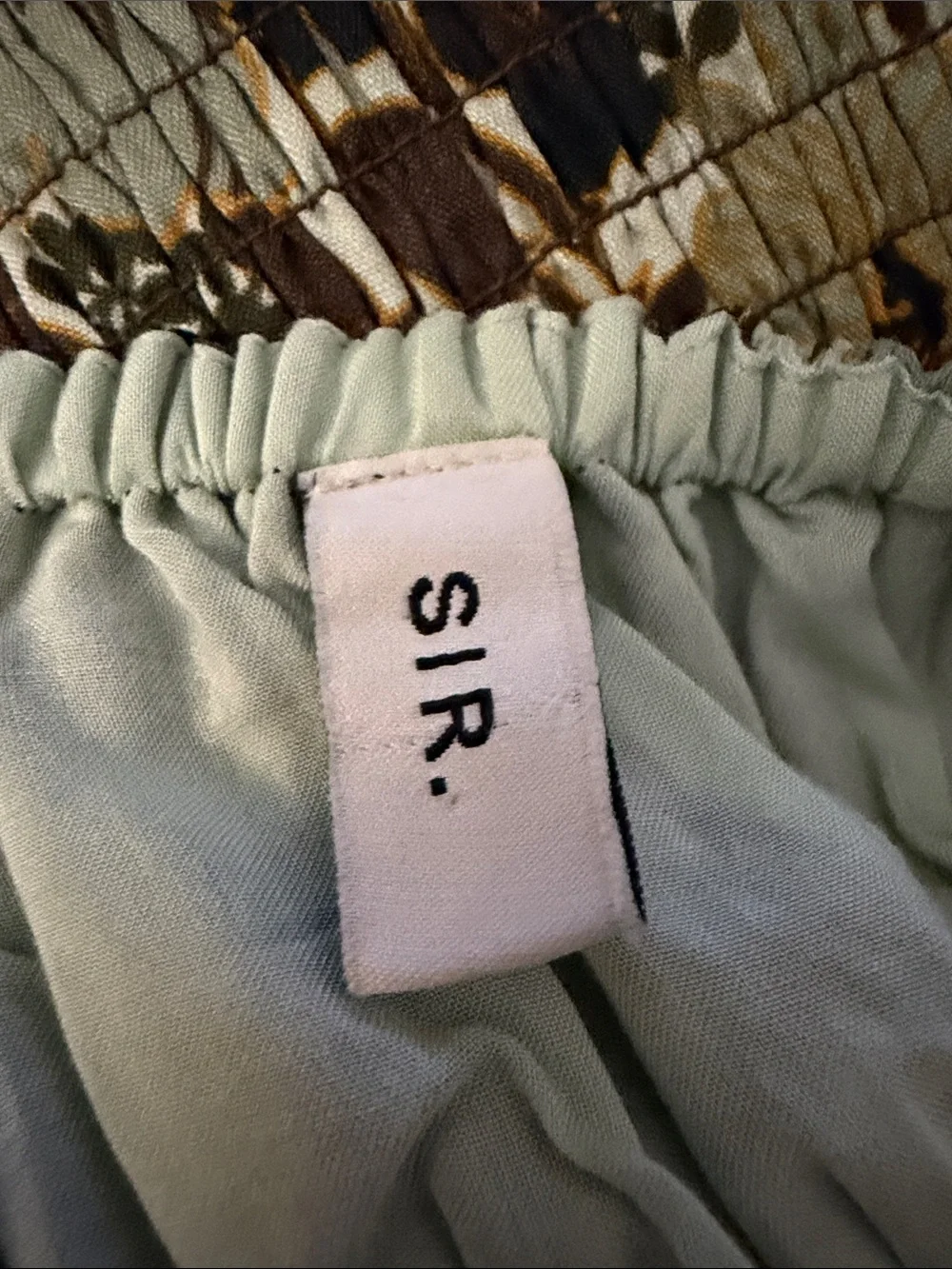SIR. Constantie Linen Floral Ruched Maxi Dress